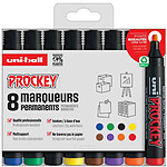 UNI-BALL Marqueur permanent PROCKEY PM126/8 PF, étui de 8 UNI-BALL Marqueur permanent PROCKEY PM126/8 PF, étui de 8