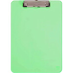 MAUL Porte-bloc A4 MAULneon plastique avec pince arceau Vert Transparent