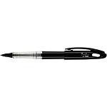 PENTEL Feutre Plume Tradio TRJ94A Black & White Corps Vernis Noir Encre Noire x 12