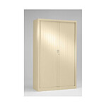 VINCO Armoire Monobloc H198xL120xP43 cm 4 Tablettes Beige (1015) Rideaux Beige