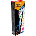 BIC Stylo feutre Fineliner Intensity pointe baguée métal fine 0,4mm rouge x 12