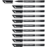 STABILO Stylo feutre Fineliner Sensor pointe fine noir x 10