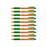 STABILO Stylo Bille Rétractable POINTBALL Tracé 0,5 mm Vert x 10