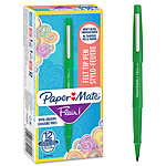 PAPER MATE Stylo Feutre Flair Original Nylon pointe Moyenne vert x 12
