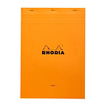 RHODIA Bloc ORANGE N°18 21x29,7cm 80F agrafées 80g ligné & marge