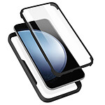 Avizar Coque pour Oppo Reno 8 Lite 5G Dos Transparent + Contour Noir Film Polymère