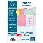 EXACOMPTA Paquet de 30 sous-chemises SUPER 60 - 22x31cm - Couleurs assorties