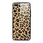 Evetane Coque iPhone 7 Plus/ 8 Plus Coque Soft Touch Glossy Léopard Beige Design