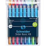 SCHNEIDER Stylo à bille Slider Basic Pointe Extra Large Colours Pochette 8