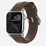Nomad Traditional Leather Strap Silver/Brown