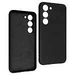 Avizar Coque pour Samsung Galaxy S23 Silicone Semi-rigide Finition Soft-touch Noir