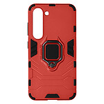 Avizar Coque pour Samsung Galaxy S23 Hybride Antichoc Bague Métallique Support rouge