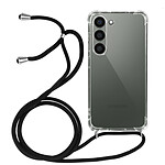 Avizar Coque pour Samsung Galaxy S23 Silicone Coins Renforcés Cordon 70cm Transparent