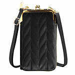 Avizar Pochette Bandoulière Smartphone Simili cuir surpiqué Multi-compartiments