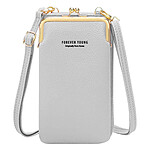 Avizar Pochette Bandoulière Smartphone Simili cuir grainé Multi-compartiments