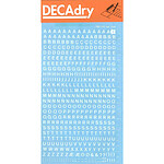 DECADRY Lettres Transferts (1 Feuille) DDB1F 4 mm Blanc DECADRY Lettres Transferts (1 Feuille) DDB1F 4 mm Blanc