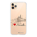 LaCoqueFrançaise Coque iPhone 11 Pro Max 360 intégrale transparente Motif J'aime Marseille Tendance .