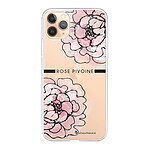 LaCoqueFrançaise Coque iPhone 11 Pro Max 360 intégrale transparente Motif Rose Pivoine Tendance .