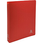 EXACOMPTA Classeur 4 anneaux 30 mm polypropylène Opaque A4 maxi Rouge x 20