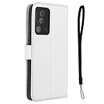 Avizar Étui pour Xiaomi 13 Lite porte-cartes effet croisillons avec dragonne Blanc