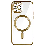 Avizar Coque MagSafe pour iPhone 12 Pro Silicone Protection Caméra Chromé