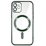 Avizar Coque MagSafe pour iPhone 12 Silicone Protection Caméra Contour Chromé