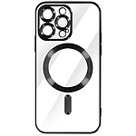 Avizar Coque MagSafe pour iPhone 14 Pro Silicone Protection Caméra Contour Chromé