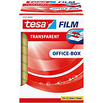 TESA lot de 10 rouleaux de ruban adhésif, transparent, 15 mm x 66 m