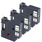 COMETE - 45013 - 3 Rubans Compatibles pour Étiqueteuses Dymo D1 45013 S0720530 - 12mm x 7m Noir sur Blanc