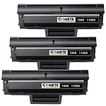 COMETE - 106A - 3 Toners compatibles pour HP 106A - 1 Noir - Marque Française