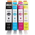 COMETE - 364XL - 4 Cartouches compatibles HP 364XL - Noir et Couleur - Marque française
