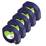 COMETE - 91200 - 5 Rubans 91200 S0721510 Compatibles pour Etiqueteuses DYMO LetraTag - 12mm x 4m Noir sur Blanc COMETE - 91200 - 5 Rubans 91200 S0721510 Compatibles pour Etiqueteuses DYMO LetraTag - 12mm x 4m Noir sur Blanc