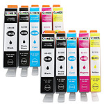 COMETE - HP 364XL - 10 Cartouches compatibles HP 364XL - Noir et Couleur - Marque française
