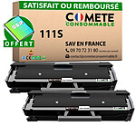 COMETE - Marque Française - 111S - 2 Toners Compatibles avec Samsung D111S MLT-D111S 111S Noir pour Imprimantes Samsung