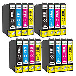 COMETE - Marque Française - T1285 - 16 Cartouches d'encre Compatibles avec Epson T128 T128XL T1281 T1282 T1283 T1284