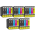 COMETE - Marque Française - T1285 - 25 Cartouches d'encre Compatibles avec Epson Stylus - 10 Noir + 5 Cyan + 5 Magenta + 5 Jaune COMETE - Marque Française - T1285 - 25 Cartouches d'encre Compatibles avec Epson Stylus - 10 Noir + 5 Cyan + 5 Magenta + 5 Jaune