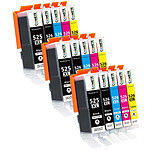 COMETE - Marque Française - 525XL 526XL - 15 Cartouches Compatibles 525XL 526XL pour Canon PIXMA