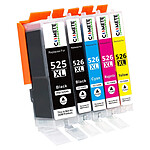 COMETE - Marque Française - 525XL 526XL - 5 Cartouches Compatibles 525 XL 526 XL pour Canon PIXMA PGI-525 CLI-526
