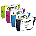 COMETE - 502XL - 4 Cartouches compatibles avec Epson 502XL - 1 Noir + 1 Cyan + 1 Magenta + 1 Jaune