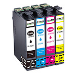 COMETE, Entreprise française - 16XL - 4 Cartouches 16XL compatibles Epson Workforce C13T16214010 - Noir/Couleur