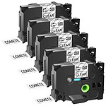 COMETE - Tze-151 - 5 Rubans compatible Brother TZe 151 Noir sur transparent cassette recharge pour étiqueteuse Brother COMETE - Tze-151 - 5 Rubans compatible Brother TZe 151 Noir sur transparent cassette recharge pour étiqueteuse Brother