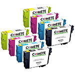 COMETE - 502XL - 8 Cartouches compatibles avec Epson 502XL - 2 Noir + 2 Cyan + 2 Magenta + 2 Jaune - Marque Française