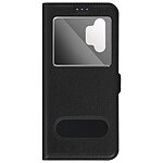 Avizar Étui Folio pour Galaxy A13 5G / A04s Double Fenêtre avec Fonction Support Noir