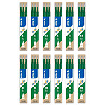 PILOT Set de 3 Recharges pour Roller FriXion Ball et Clicker Pointe Moyenne Vert x 12
