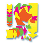 AGIPA Paquet de 10 flèches fluo effaçables à sec 12 x 16 cm