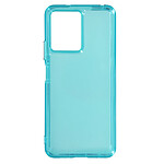 Avizar Coque pour Xiaomi Redmi Note 12 5G et 4G Silicone Flexible Coins Antichocs Renforcés  Bleu translucide