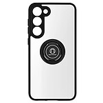 Avizar Coque pour Samsung Galaxy S23 Bi-matière Bague Métallique Support Vidéo Noir