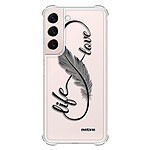 Evetane Coque Samsung Galaxy S22 5G Silicone antichocs Solides coins renforcés transparente Motif Love Life Evetane Coque Samsung Galaxy S22 5G Silicone antichocs Solides coins renforcés transparente Motif Love Life