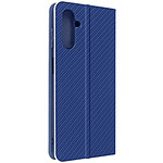 Avizar Étui pour Samsung Galaxy A13 5G et A04s Porte-carte Design Carbone Bleu Roi