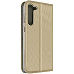 Avizar Étui pour Samsung S23 Plus Clapet Magnétique Porte carte Collection Smart or